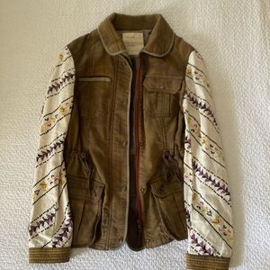 Free People Tribal Aztec Utility Jacket, size L